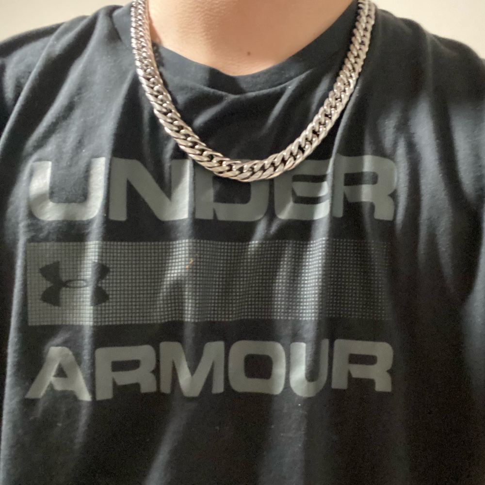 316L stainless steel Cuban link curb chain 22 inches, 13 mm